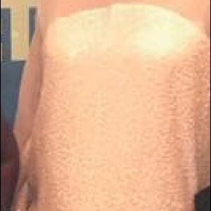 Women’s off white sequence and sheer dress